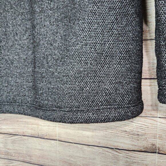 Orvis Sherpa Fleece Lined Tweed Gray 1/4 Zip Pullover Sweater Jacket Men's Small - Picture 15 of 16